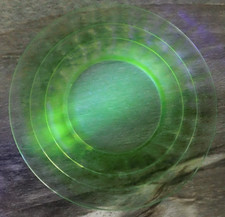 Vintage Uranium Green Depression Glass Plate, 8 inch — listing 2