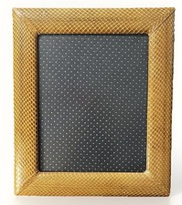 Vintage Snakeskin-Embossed Patent Leather Frame Handbag with Twist-Lock Closure — listing 2