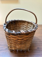 Vintage Woven Splint Wood Oval Basket with Fitted Plastic Protector Insert Yes - Longaberger stamp/signature — listing 6