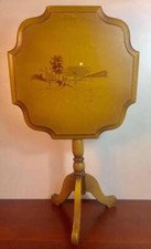Brandt Furniture Mahogany Pie-Crust Tilt-Top Tripod Side Table