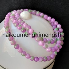 Handcrafted Beaded Statement Necklace with Large Jade Bead Pendant, Bone Beads and Silver-Tone Spacers — listing 5