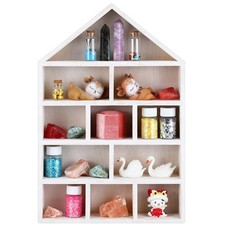 Vintage Wooden Compartmentalized Storage Shelf / Cubby Unit (Pine, Stained) — listing 3