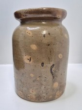 Antique Stoneware Storage Jar with Lid and Twin Handles — listing 5