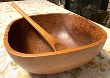 Goodwood Genuine Teak Salad Bowl Set - Large Serving Bowl with 4 Individual Bowls (Thailand) — listing 5