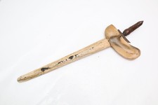 Antique Javanese Keris with 13 Luk Dapur Sengkelat Blade, Silver and Gold Fittings, Kemuning Wood Warangka — listing 3