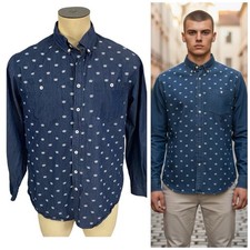 Live Mechanic Men's Short-Sleeve Western Snap Shirt, Black & White Gingham with Embellished Crest Large — listing 3