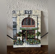 Scott Steele Dimensional 3D Cafe Scene Wall Art Plaque - Parisian Storefront — listing 2