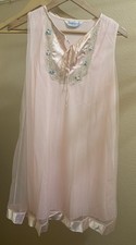 Vintage Aristocraft Cream Floral Lace Duster Robe / Peignoir with Chiffon Panel — listing 6