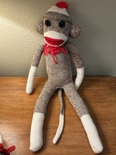Lot of 3 Vintage Handmade Sock Monkeys (Rockford Red Heel Style)