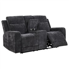Coaster Furniture Cream Leather Power Reclining Loveseat — listing 4