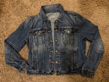 Gap Women's Classic Light Wash Stretch Denim Trucker Jacket, Size L — listing 3