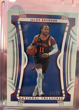Panini National Treasures Jalen Brunson Base Card /75 New York Knicks, listing 4
