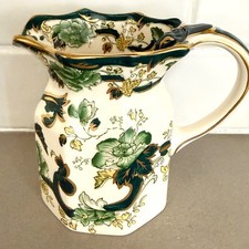 Mason's Patent Ironstone Brown Transferware Pitcher, 8 inch — listing 4