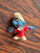 Brainy Smurf Vintage Brains Smurf PVC Figure with Red Book — listing 5