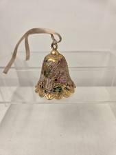 Chinese Cloisonné Enamel Bell Christmas Ornament with Fruit Motif — listing 6