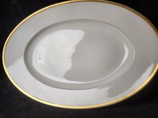 Antique Limoges Elite Works Porcelain Oval Serving Platter with Floral Sprays and Gilt Rim — listing 2