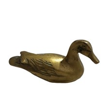 Vintage Solid Brass Duck Head Figurine / Bottle Opener