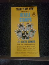 1964 Hallmark Beatles Stamps Complete Set of 4 - John, Paul, George, Ringo — listing 4