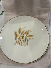 Homer Laughlin Golden Wheat Dinner Plate, 22K Gold Trim — listing 3