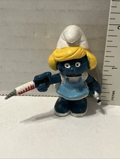 Nurse Smurfette PVC Figure with Syringe and Thermometer — listing 6