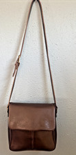 Vintage Liz Claiborne Dark Green Faux Leather Dome Satchel Handbag with Brown Trim, 12 x 9.5 in, listing 4