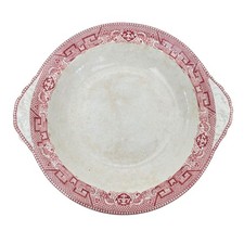 Red/Pink Willow Pattern Transferware Bowl