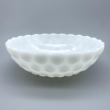 Anchor Hocking Fire King White Milk Glass Bubble Pattern Cup & Saucer Set — listing 3