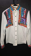 Roughrider by Circle T Vintage Western Snap Shirt, Americana Stars & Stripes Medium — listing 3