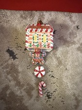 Christopher Radko Ceramic Lighted Christmas Tree with Train Base