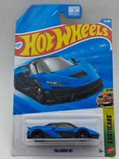 Hot Wheels Blue Race Car with Yellow/Red Flames and Hot Wheels Logo Tampo — listing 4