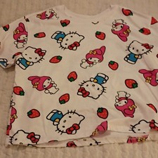 Hello Kitty Girls' Cerise Pink Smocked Sundress with Glitter Face Appliqué, Size 6 — listing 6