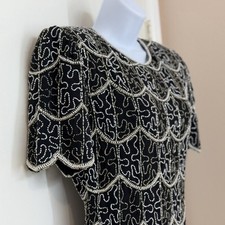 Laurence Kazar New York Vintage Beaded Sleeveless Evening Top — listing 5