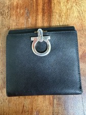 Salvatore Ferragamo Black Quilted Leather Kisslock Wallet — listing 6