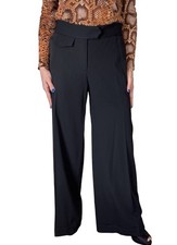 Stella McCartney Cream Silk-Blend Elastic-Waist Trousers with Zip Pockets, Size 46 — listing 3
