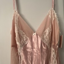 Gilligan & O'Malley Red Satin Chemise Slip Nightgown, Size L — listing 4