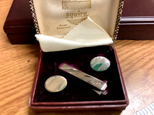 Squire Vintage Men's Gold-Tone Cufflinks and Tie Clip Set in Original Box — listing 5