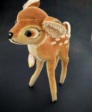 Steiff Bambi Mohair Reclining Fawn Deer #1323/35 with Ear Button & Yellow Tag — listing 2
