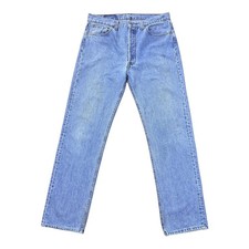 Levi's 501 Button Fly Jeans Light Wash Made in USA 36x32 — listing 6