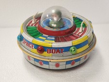 Vintage Chinese Tin Litho Battery-Operated Space Tank Toy Box — listing 6