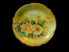 Antique Bavarian Hand-Decorated Porcelain Cabinet Plate with Roses — listing 3