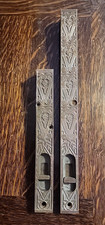 Antique Victorian Eastlake Cast Iron Ornate Door Bolt Slide Lock — listing 4