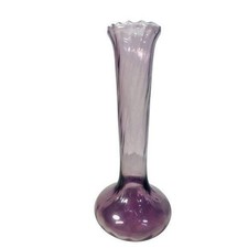 Vintage Amethyst Purple Glass Bud Vase with Flared Rim — listing 4