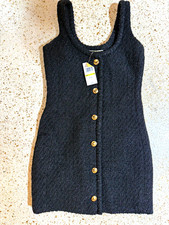 Michael Kors Navy Blue Belted Zip-Front Shirt Dress, Size L — listing 3
