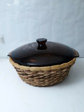 Anchor Hocking Fire-King Harvest Amber 1 Qt Casserole Dish with Original Label — listing 5