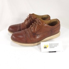 Cole Haan LunarGrand Wingtip Brown Leather Derby Shoes, Men's 9.5M — listing 2