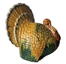 Vintage Ceramic Turkey Figurine with Fanned Tail — listing 3