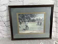 Framed A.B. Frost Golfer Print - Vintage Reproduction of Classic Golf Illustration — listing 4