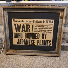 Honolulu Star-Bulletin 1st Extra 'WAR! OAHU BOMBED' December 7, 1941 Pearl Harbor Newspaper — listing 6