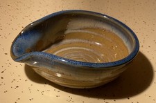 Handmade Studio Pottery Spoon Rest with Presidential Eagle Seal Motif, Bright Orange Glaze — listing 5