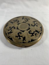 Fifth compact Rex Fifth Avenue Pressed Powder Compact 4 Inch Square Goldtone — listing 2